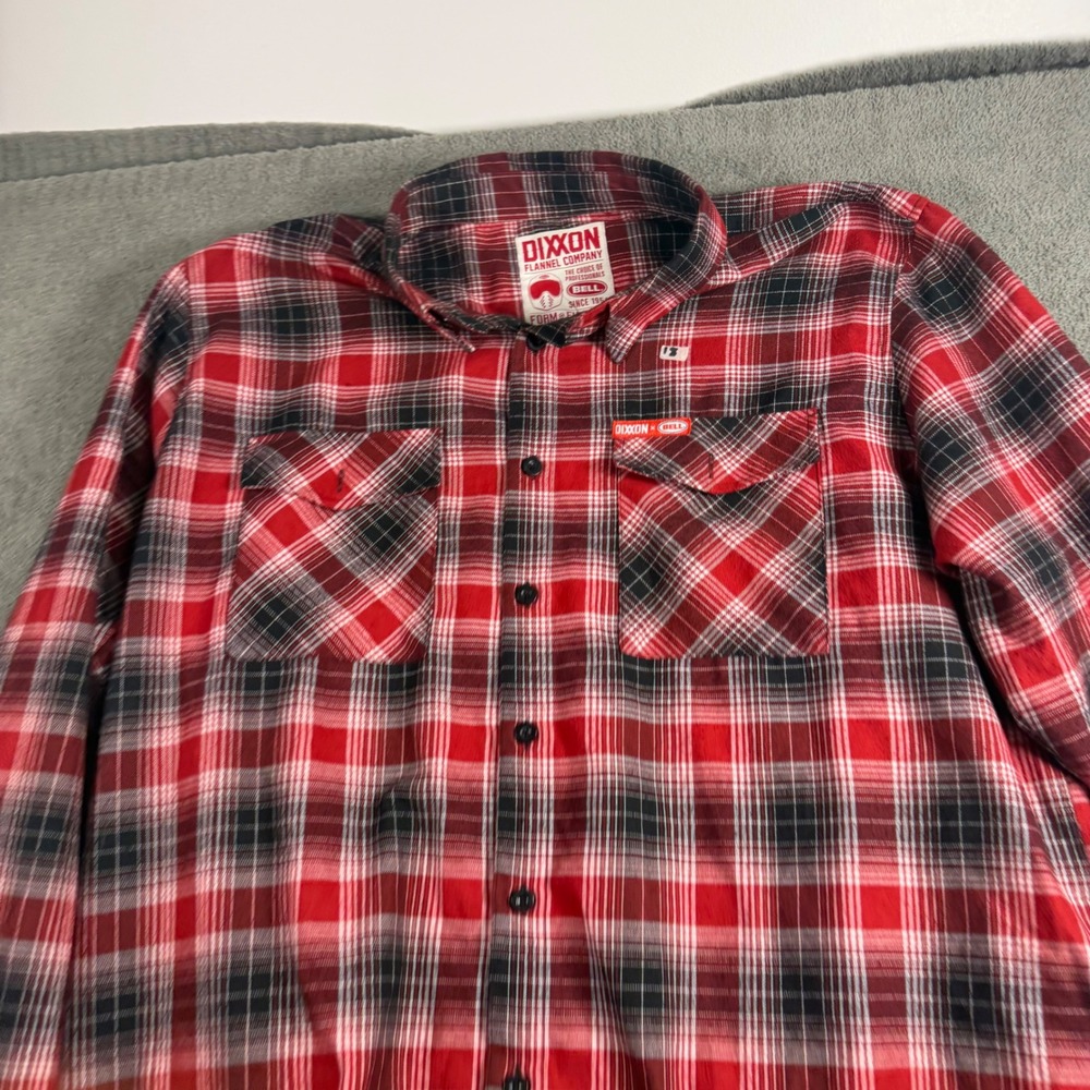 Dixxon Flannel Co x Bell Helmets Red Plaid D-Tech Long Sleeve Shirt Mens 3X